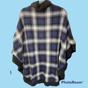 Talbots Plaid Poncho